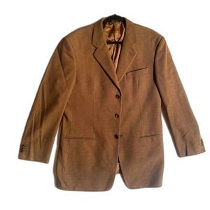 Giorgio Armani Brown Wool Cashmere Blend Blazer Jacket - Sz 42R (L)